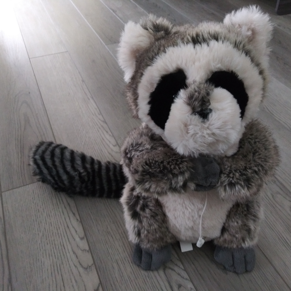14" Pottery Barn Teen Rockin Racoon Plush Speaker